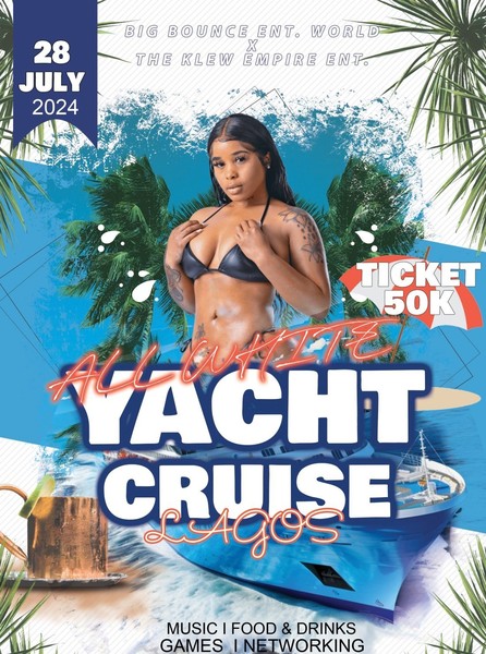 All white yacht cruise