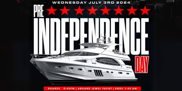 Party cruise onboard the Jewel Yacht: NYC's #1 Party Cruise - July 3rd