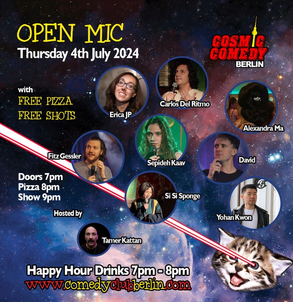 Cosmic Comedy Club Berlin: Open Mic / Thursday 4th July 2024