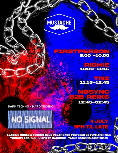 No Signal Room - Dark Techno - Hard Techno - Mustache
