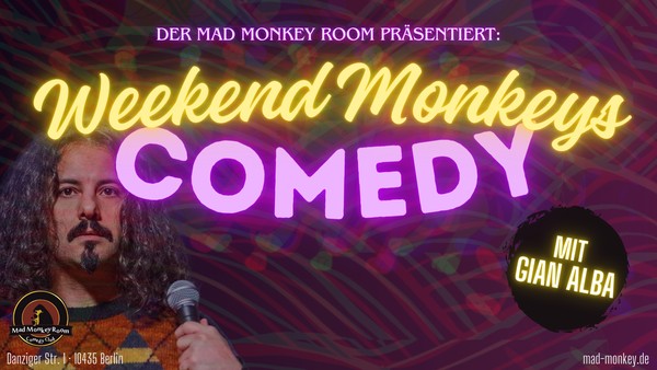 Weekend Monkeys Comedy | MAIN SHOW 20:00 UHR | Stand Up im Mad Monkey Room