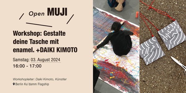Workshop: Gestalte deine Tasche mit enamel. +DAIKI KIMOTO