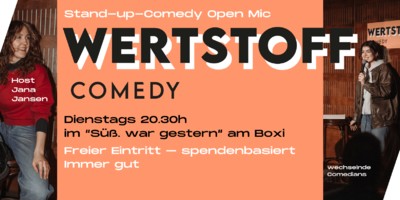 Schönstes Comedy Open Mic in Friedrichshain | 20.30h "Wertstoff Comedy" Stand Up am Dienstag