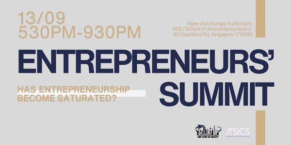 SMU Start Up Society: Entrepreneurs' Summit