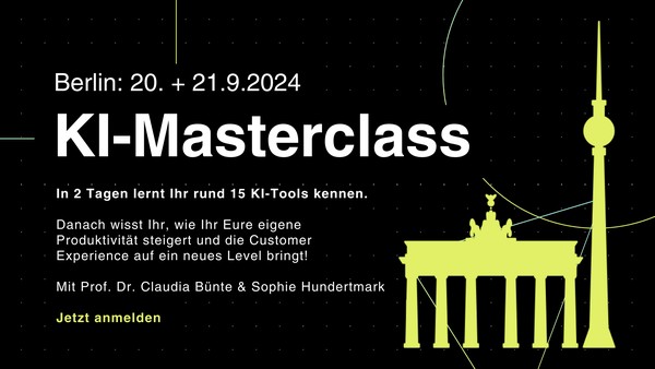 KI-Masterclass: Boost your marketing poductivity & customer experience