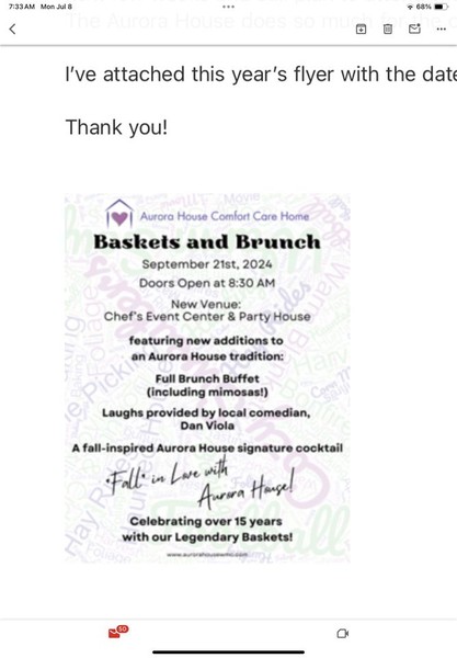 “Fall” in Love with Aurora House Baskets and Brunch Fundraiser