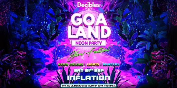 GOA LAND - Bollywood Neon Party At Inflation Nightclub, Melbourne