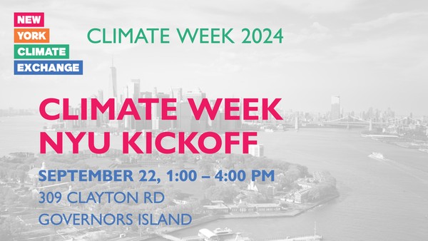 Climate Week NYU Kickoff