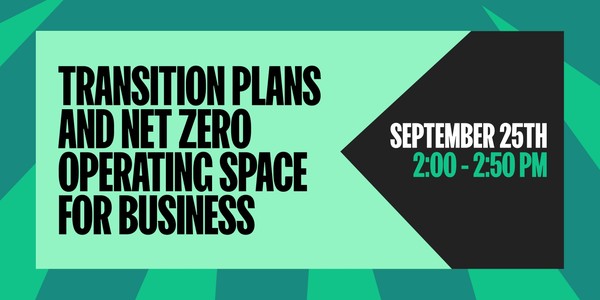 Transition plans and net zero operating space for business