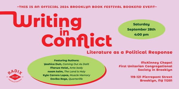 Writing in Conflict: A Reading & Communal Discussion