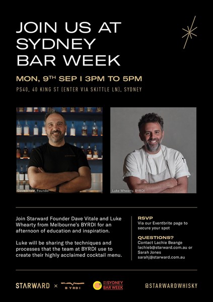 Starward x BYRDI - Go Further for Flavour at Sydney Bar Week 2024