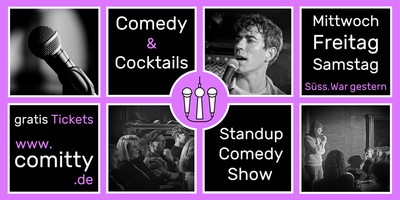 Comedy & Cocktails: Standup-Comedy-Show mit Profi-Comedians & Newcomern (18:30 Uhr in Friedrichshain)