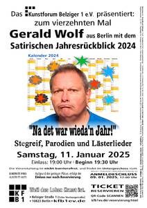 "Na det war wieda‘n Jahr!" Satirischer Jahresrückblick mit dem Kabarettisten Gerald Wolf