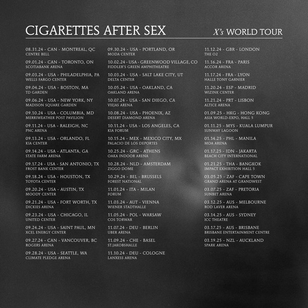 Cigarettes After Sex Concert 2025｜X's World Tour in Bangkok