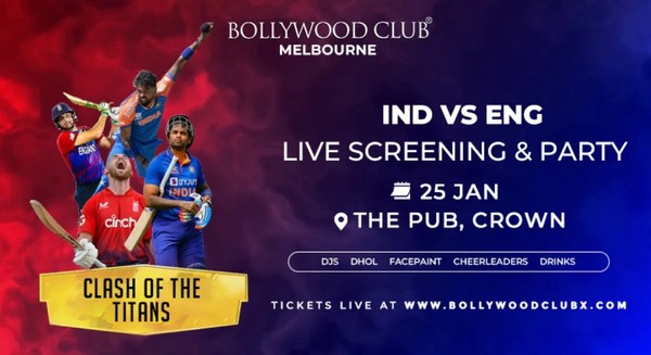 IND vs ENG Live Screening & Match Party at The Pub, Melbourne IND vs ENG Live Screening & Match Party at The Pub, Melbourne