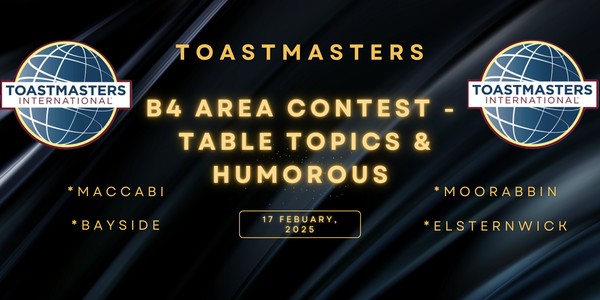 Toastmasters B4 Area Contest - Table Topics & Humorous