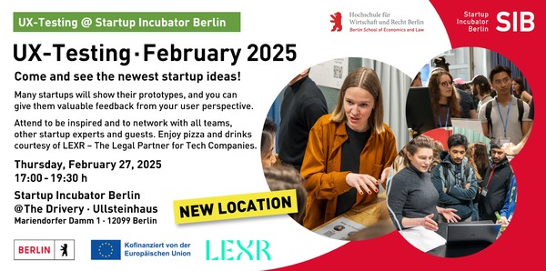 UX-Testing at Startup Incubator Berlin c/o The Drivery - February 2025