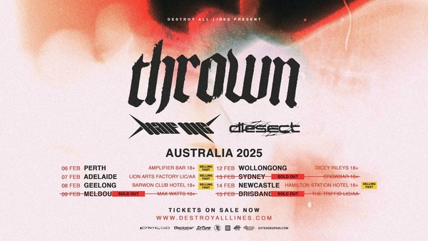 Sold Out | Thrown (SWE) Excessive Guilt Aus Tour – Melbourne 18+ Sold Out | Thrown (SWE) Excessive Guilt Aus Tour – Melbourne 18+