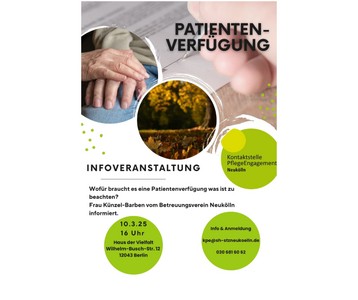 Infoveranstaltung Patientenverfügung