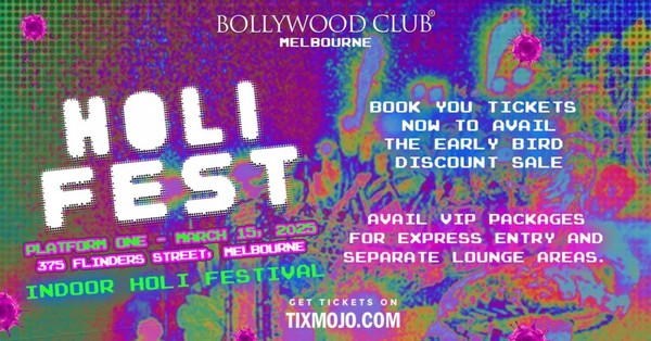 Bollywood Club - HOLI FEST at Platform One, Melbourne