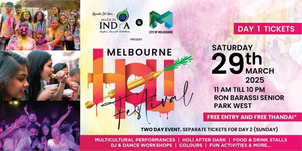 Holi Festival Melbourne - 29th March 2025 Holi Festival Melbourne - 29th March 2025