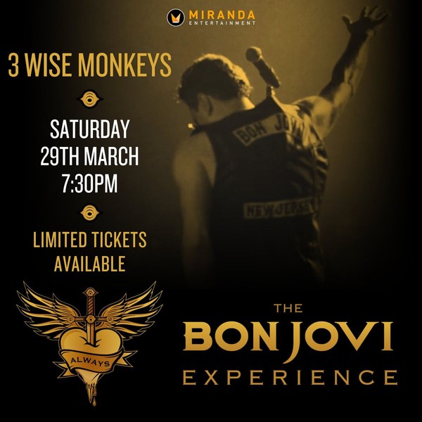 3 WISE MONKEYS | ALWAYS THE BON JOVI EXPERIENCE 3 WISE MONKEYS | ALWAYS THE BON JOVI EXPERIENCE