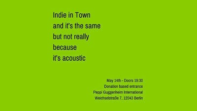 Indie @ Peppi: Indie In Town Acoustic