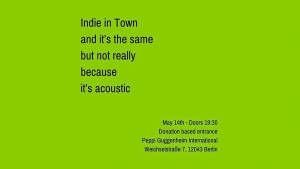 Indie In Town Acoustic