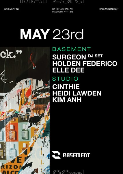 Surgeon DJ set / Holden Federico / Elle Dee / Cinthie / Heidi Lawden / Kim Anh