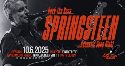 BRUCE SPRINGSTEEN Acoustic Song Night mit »Big Land«