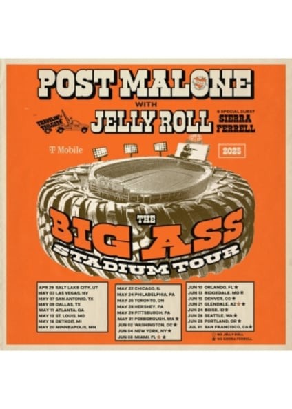 Post Malone Concert 2025 Washington | Post Malone Presents: The BIG ASS Stadium Tour in Washington | Northwest Stadium