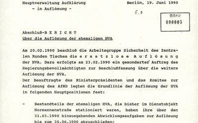 Führung - Die Auflösung der DDR-Spionage