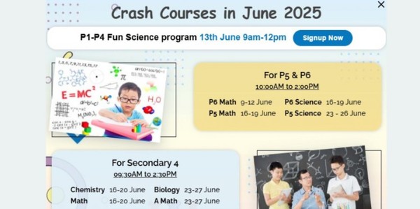 June 2025 Science & Math Crash Course – P5 to Sec 4