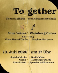 Together - Chormusik für mehr Zusammenhalt von Fine Voices & Weinberg Voices