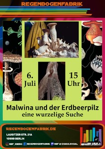 "Malwina und der Erdbeerpilz – eine wurzelige Suche" - Theater für Kinder im RegenbogenKino