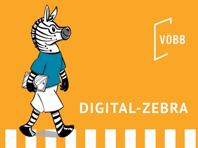 Digital-Zebra in der Bezirkszentralbibliothek Tempelhof